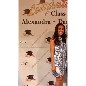 Banana Republic Blue and White Floral Dress